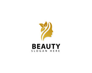 Beauty women logo with creative unique concept premium vector