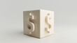 © Feri - Dollar Sign Cube 3D Render