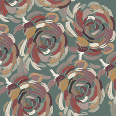 Wall Mural - seamless pattern with flowers