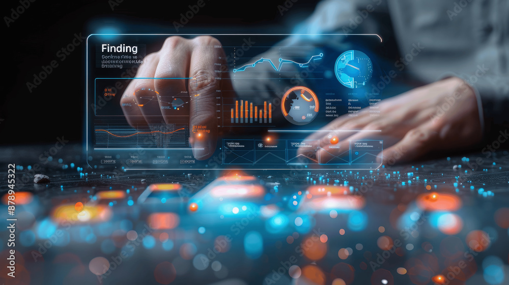 Analyst Using Dashboard for Data Business Analysis and KPI Metrics ...