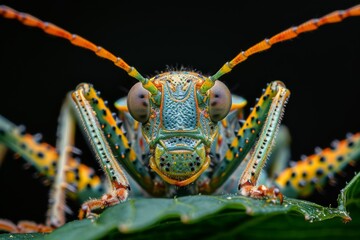 Wall Mural - Close-up Portrait of a Colorful Beetle