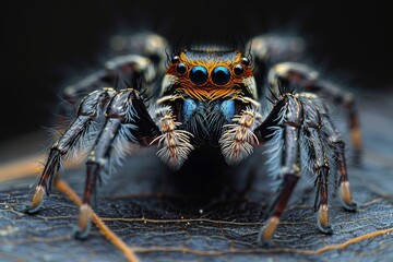 Wall Mural - Close-Up of a Colorful Jumping Spider