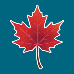 gradient maple leaf symbol