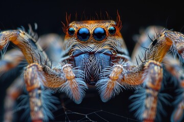 Canvas Print - Close-Up of a Jumping Spider's Face