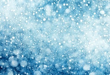 Wall Mural - snowfall drawn snowflake snow winter frame background new watercolor hand border christmas texture illustration blue