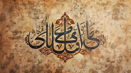 Poster - Arabic Calligraphy on Antique Parchment