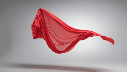 Canvas Print - Red flying fabric isolated