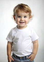 Wall Mural - Cute little boy with a happy smile.