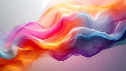 Wall Mural - Abstract colorful waves, fluid dynamic background.