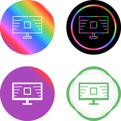 Sticker - Online Information Vector Icon