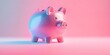 © Anastasiia - Symbolizing Financial Saving and Investment Colorful Piggy Bank on Gradient Background. Concept Finance, Saving, Investment, Piggy Bank, Gradient Background