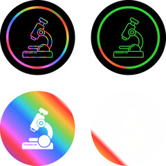 Sticker - Micro Scope Vector Icon