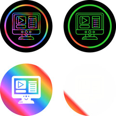 Canvas Print - Video Lcd Vector Icon