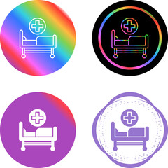 Sticker - Hospital Bed Vector Icon