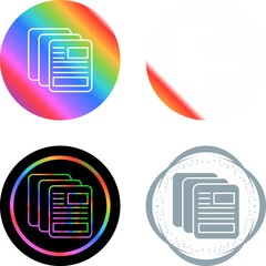 Sticker - Document Vector Icon