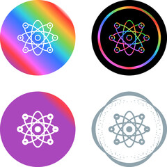 Sticker - Atom Vector Icon