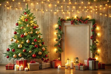 christmas tree and candles