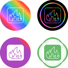 Sticker - Fire Vector Icon