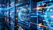 © Siripong - High-tech data center with digital hologram interfaces and servers, showcasing advanced technology and computing infrastructure.
