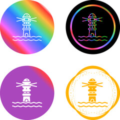 Sticker - Lighthouse Vector Icon