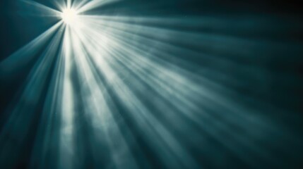 Wall Mural - light beam in close up on black background
