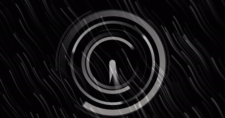 Poster - Image of clock moving over light trails