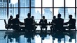 © Lisa_Art - Silhouettes of Businesspeople in a Meeting Room