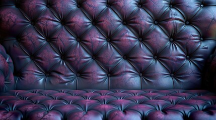 Wall Mural -   A close-up of a couch with a purple upholstered cushion