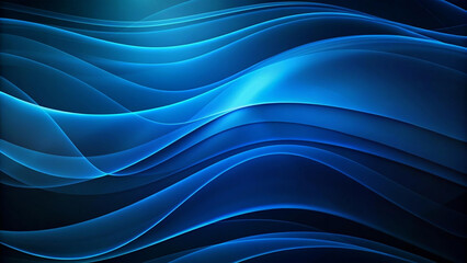 Wall Mural - abstract dark blue wavy wave background