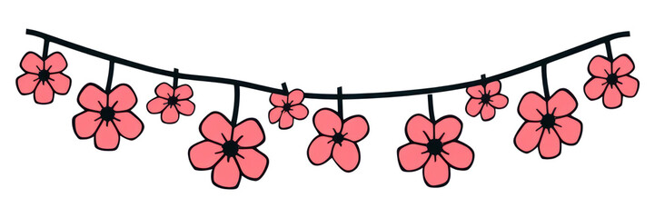 Sticker - PNG Cherry blossom flag string dynamite weaponry produce.