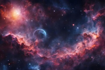 Wall Mural - starry night sky, science background ,genarative ai