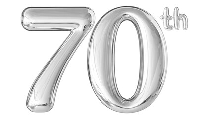 Wall Mural - 70th Anniversary Silver Number 3D