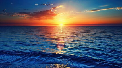 Wall Mural - Sunset Over the Ocean