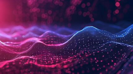 Poster - A purple and blue wave with a lot of dots