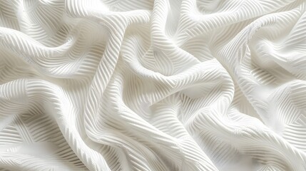 A high-resolution image showcasing the texture of white sports clothing fabric jersey, suitable as a background for fitness-related graphics or advertisements