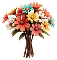 Sticker - PNG Bouquet art flower plant.