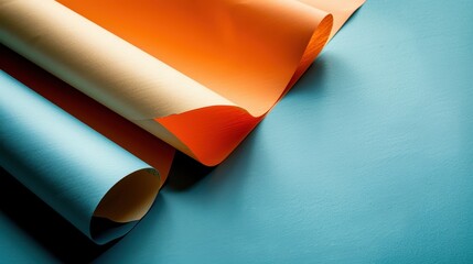 Poster - Abstract Composition of Rolled Colored Paper