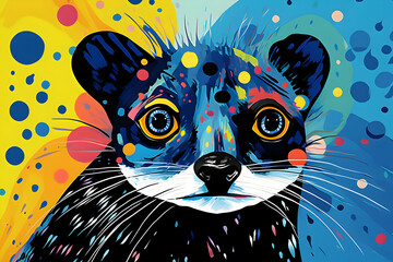 Poster - Colorful Animal Portrait Illustration