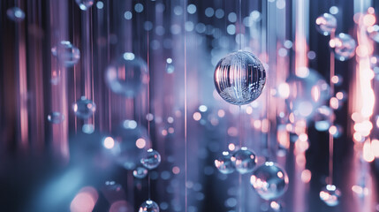 Poster - modern 3d tech wallpaper using abstract glass shapes and binary codes, technology background business background 