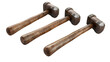 © M.Bilal - Pack of Heavy-duty sledgehammers for robust construction and industrial use Isolated on transparent background.