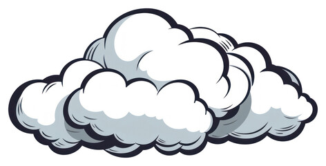 Sticker - PNG Graffiti clouds outdoors white backgrounds.