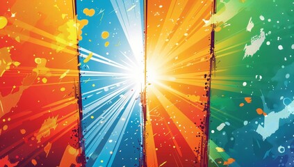 Poster - Abstract Bright Colors Background