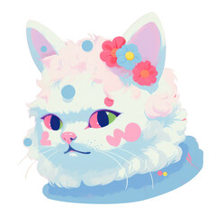 Sticker - PNG A cute cat mammal animal pet.