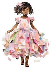 Poster - PNG Baby girl dress art portrait.