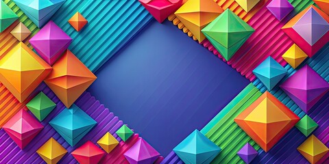 Wall Mural - Abstract background with colorful geometric shapes, abstract, background, design, artistic, vibrant, colors, shapes