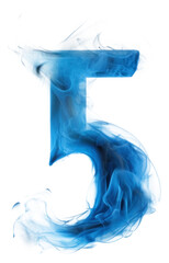 Poster - PNG Blue flame letter number 5 font creativity abstract.