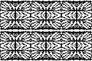 Pixel monochrome seamless. pixel patterns in Aztec geometric tribal style. Vector illustration. Ethnic abstract ikat art. Aztec ornament print. geometric