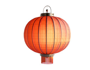  traditional red Chinese lantern isolated on transparent or white background