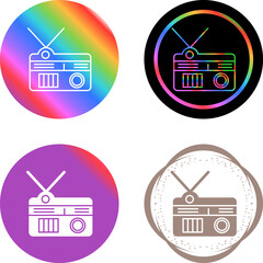 Sticker - Radio Vector Icon