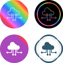 Canvas Print - Cloud Computing Vector Icon